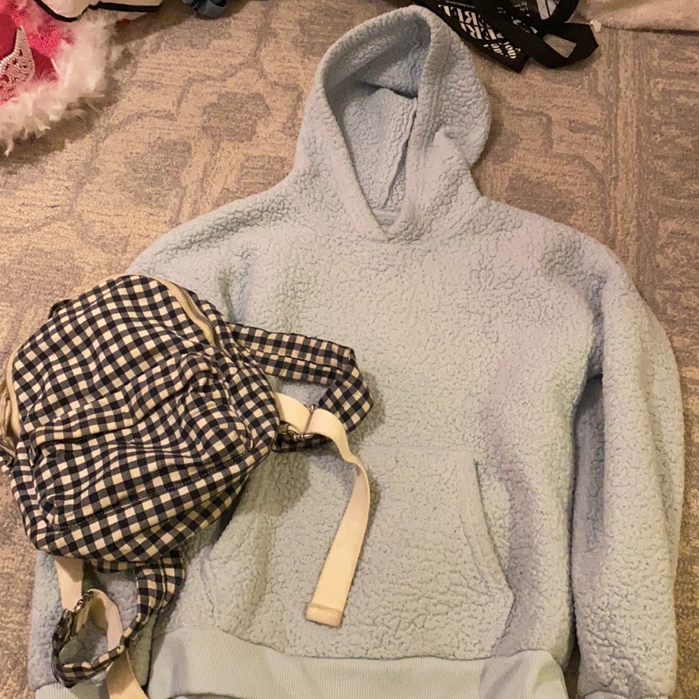 American Eagle Sherpa hoodie and backpack!